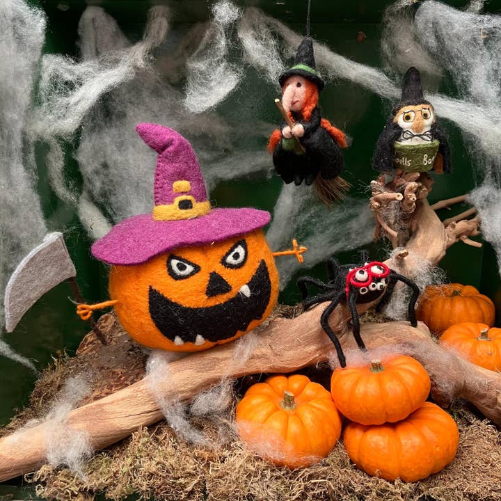 Felt So Good - Wholesale Ornament - Handmade Felt Lumos the Night Owl Halloween Decoration3