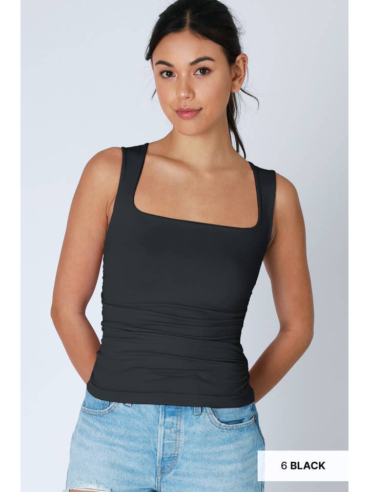 NIKIBIKI - Wholesale Tank Top - Women's - NS8408- Clean Line Square Shirred Top