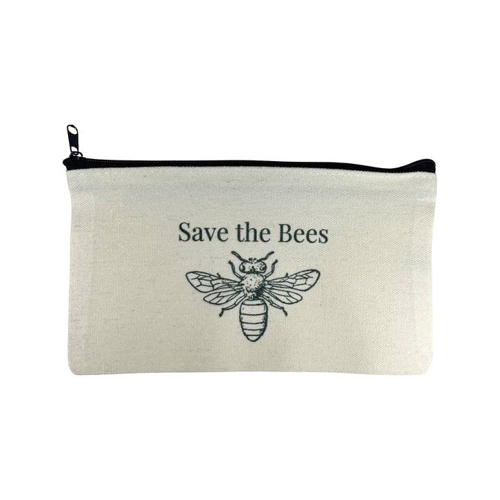 Custodia con cerniera Save the Bees per la vendita all'ingrosso da parte di Sister Bees LLC