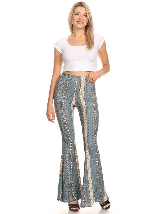 VIBE Apparel Co - Wholesale Pants – Women's - Aztec Wide Leg Flare Pant11