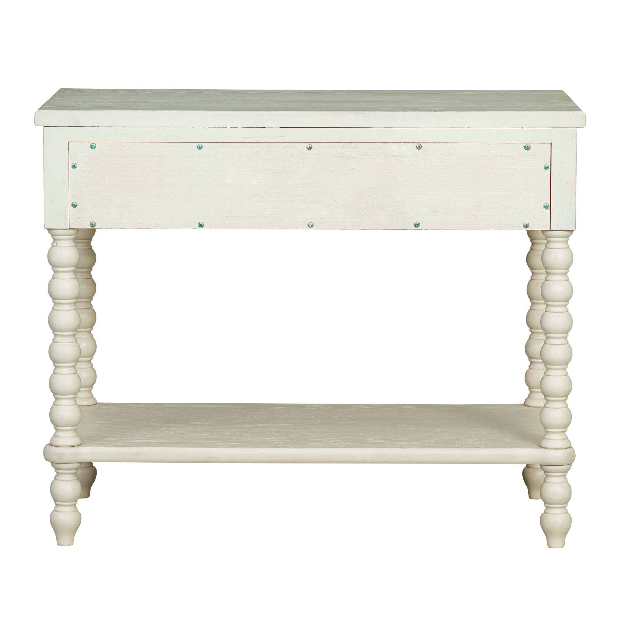 Olliix - Wholesale Side Table - 26"H Large Turned Wood Spindle Nightstand, Antique Cream9