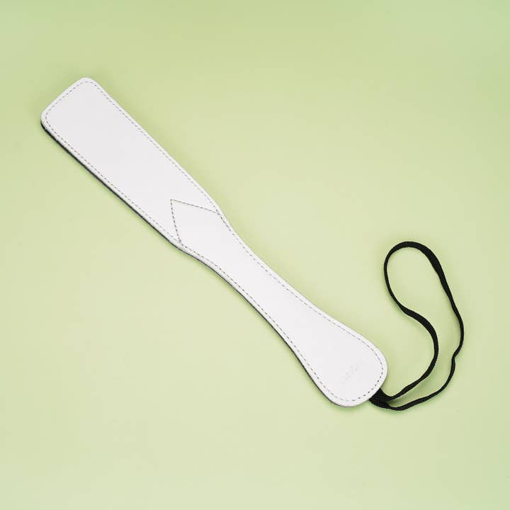 Fuji Hvid - Hvid Læder Spanking Paddle To Lag for engroshandel hos Liebe Seele