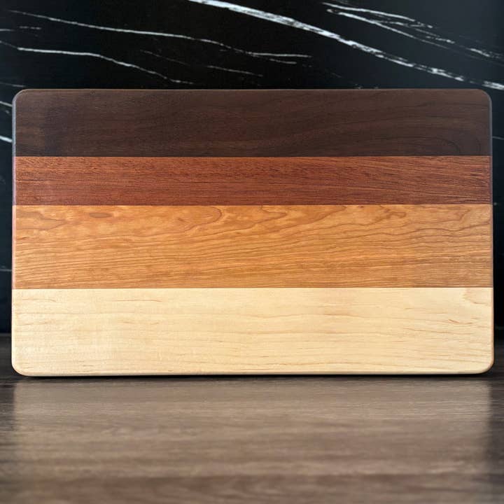 Holzer Handcrafted ® - Wholesale Cutting Board - Handmade Cutting Board 16" x 10" x .8" | Maple, Cherry, Sapele, Walnut Hardwood | Holzer Handcrafted9