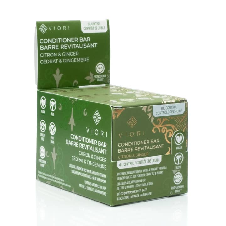Viori Men’s Conditioner Bar Oily Hair | Citron & Ginger 3PK for wholesale by Viori Beauty