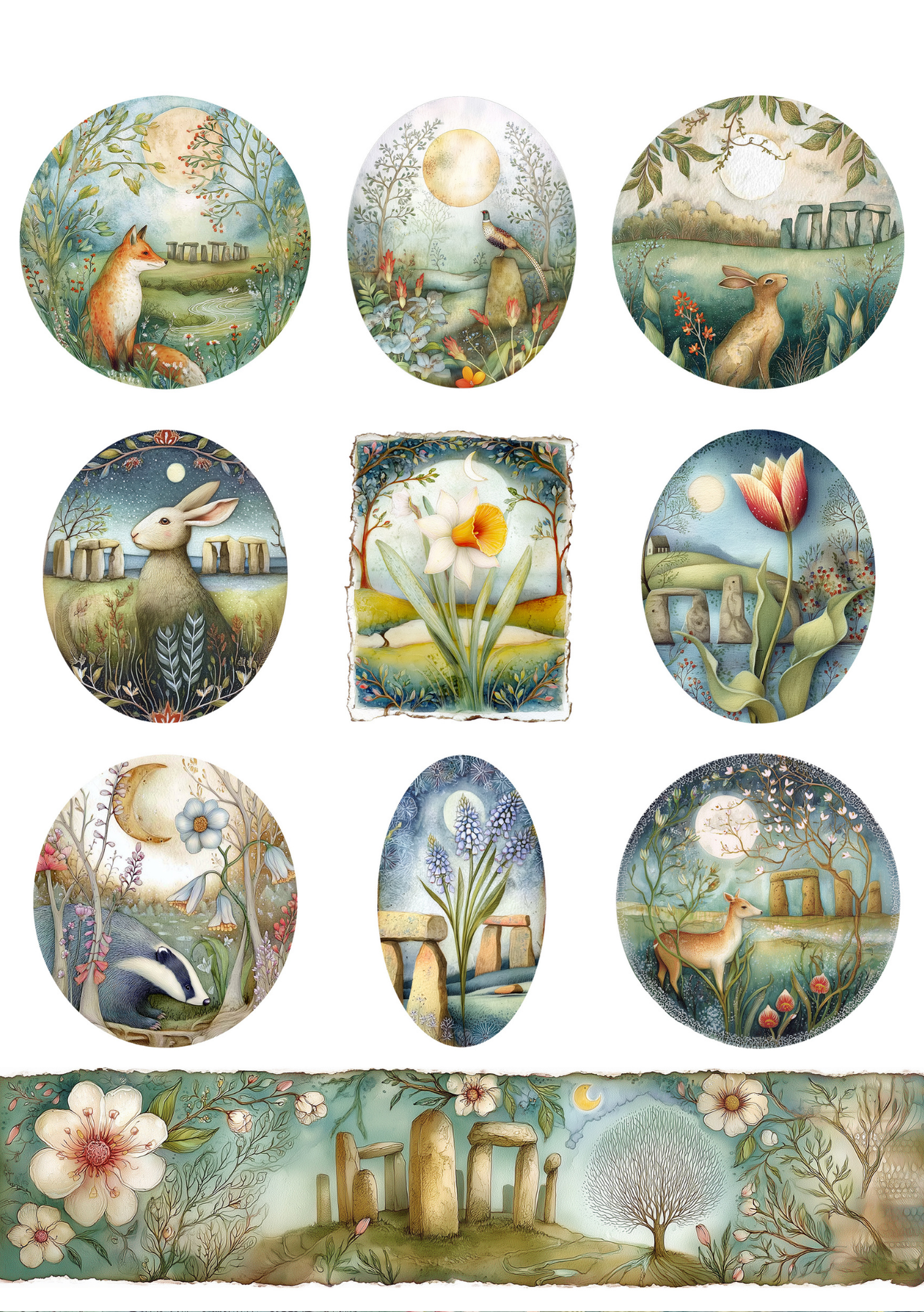 Fripperies - Wholesale Stationery/Notecard Set - Ostara | Journal Paperpack Fripperies4