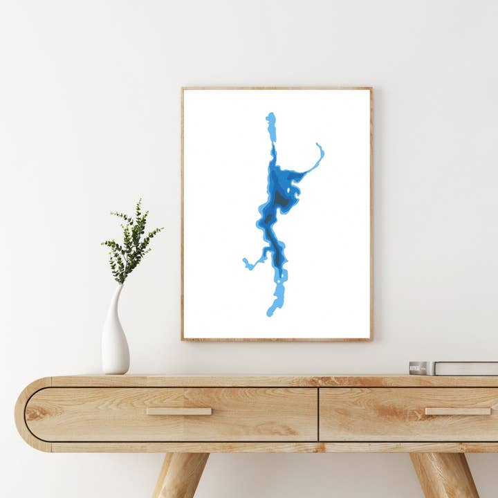 Oxtongue Lake Paper Bathymetric Map for wholesale by Cardtography