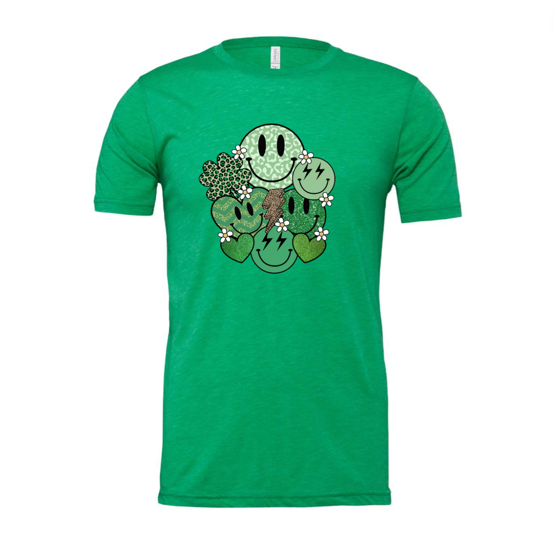 Kiki's Boutique - Wholesale Screen Printed T-Shirt - Women's - Smiley Faces St. Patty's Day Tee3