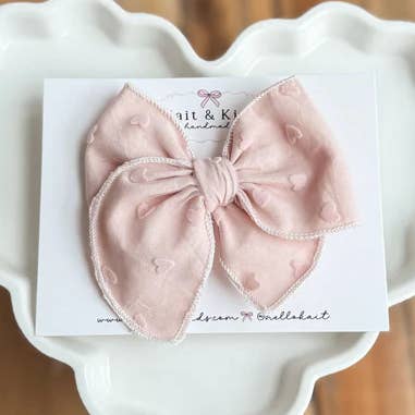 Soft rose, pink velvet hearts / fable for wholesale by Kait + Kids