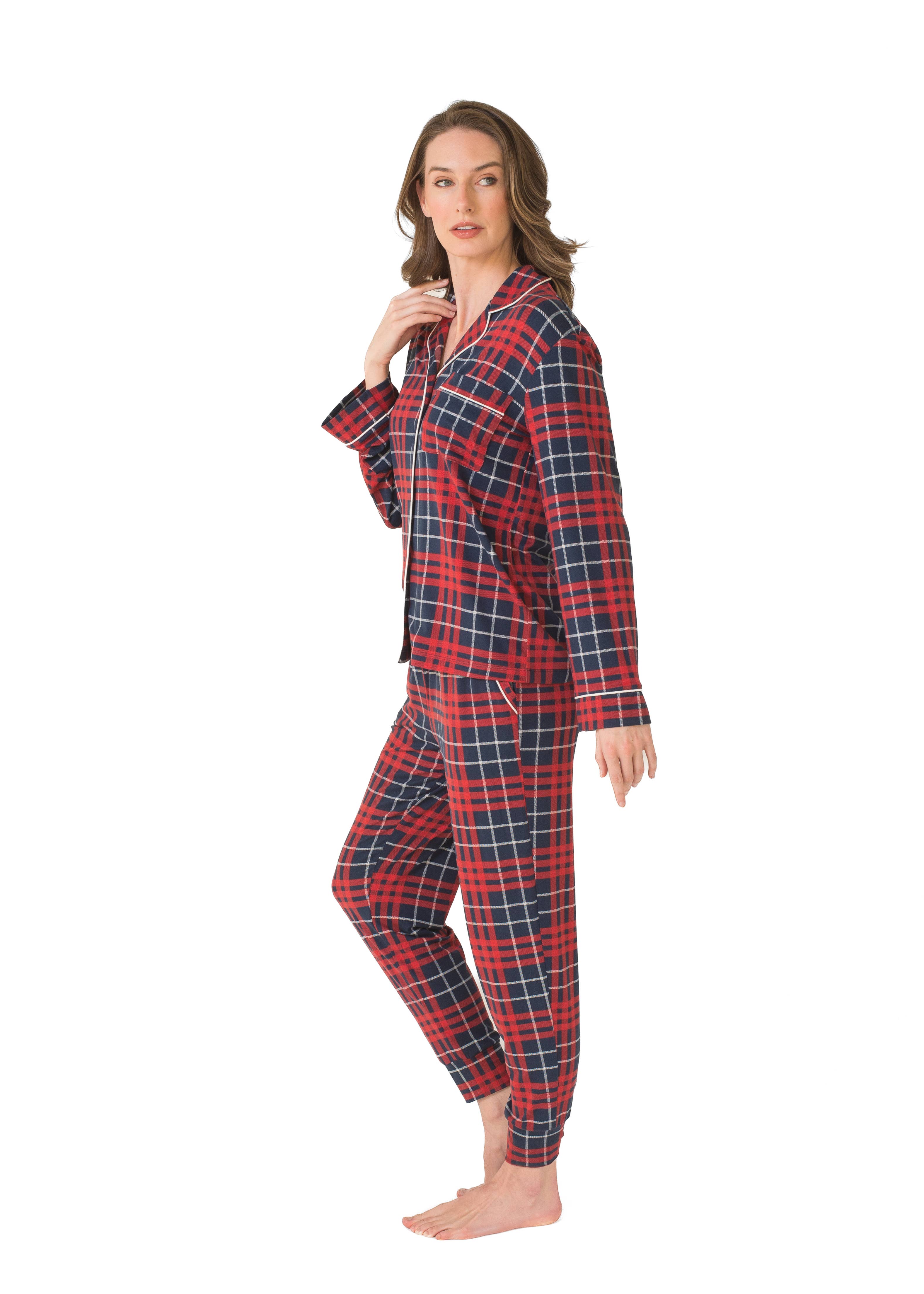 LATTELOVE - Wholesale Sleepwear Set - Women's - LS NOTCH COLLAR TOP & JOGGER PAJAMA GIFT SET10