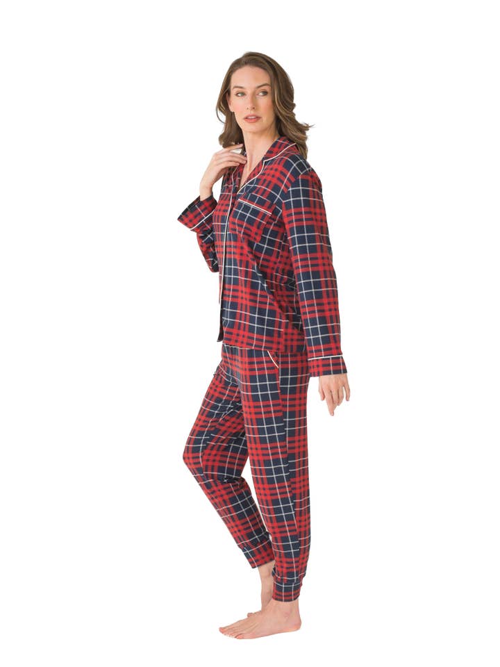 LATTELOVE - Wholesale Sleepwear Set - Women's - LS NOTCH COLLAR TOP & JOGGER PAJAMA GIFT SET10