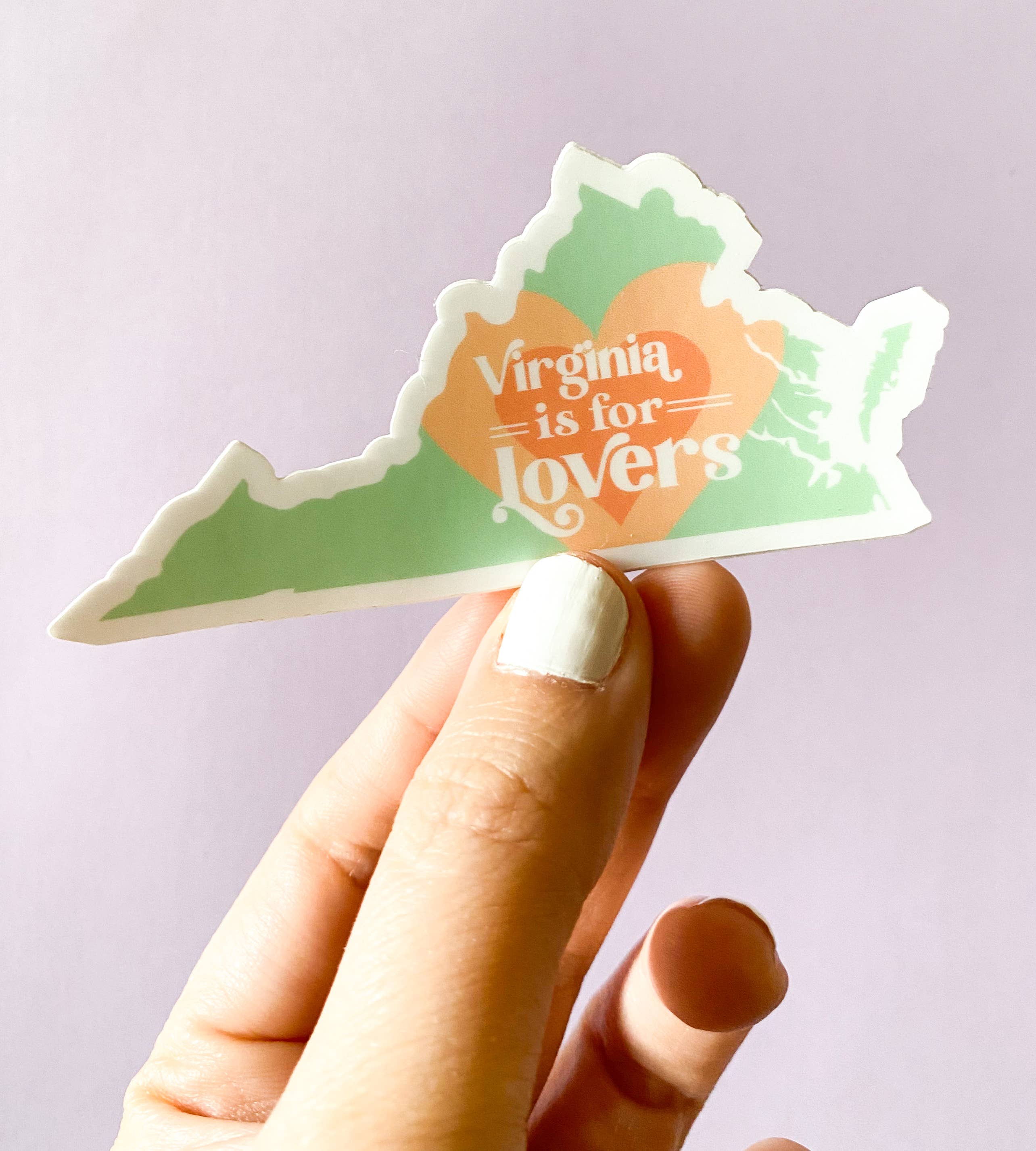 Bottlebrush Graphics - Wholesale Sticker - Virginia is for Lovers State Silhouette Sticker3