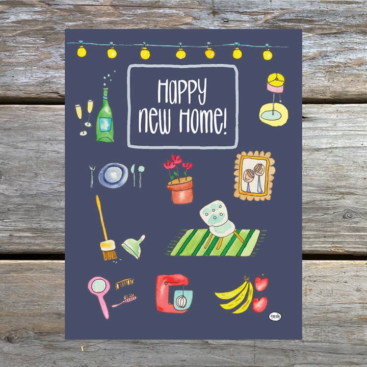 Happy New Home Note Card for wholesale by Natasha Zahn Studio