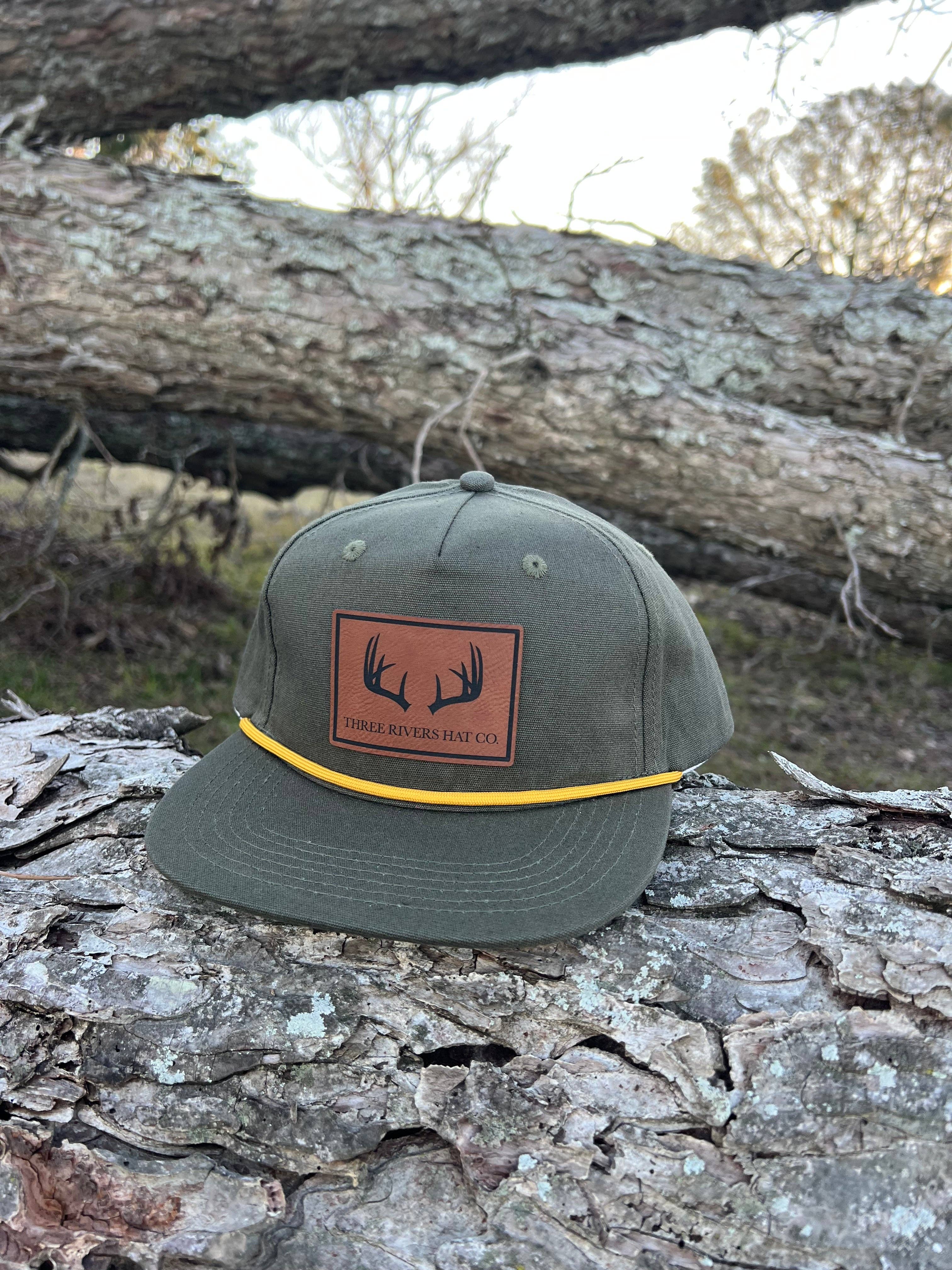 Three Rivers Hat Co. - Vente Casquette de camionneur – unisexe - Cornes de cerf - Casquette à sangle - Unis2