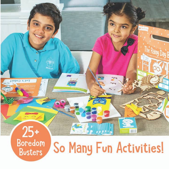 Open The Joy – Engroshandel DIY-hobbysæt – Børn – Regnvejrsdag taske - Alt-i-én aktivitetssæt2