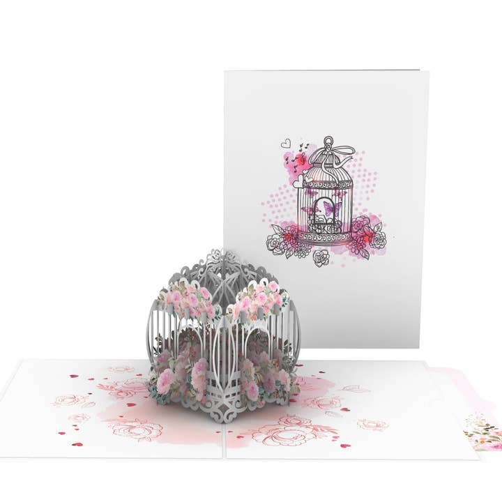 Butterfly Cage Pop-Up Card for wholesale by Blue Bird Cards