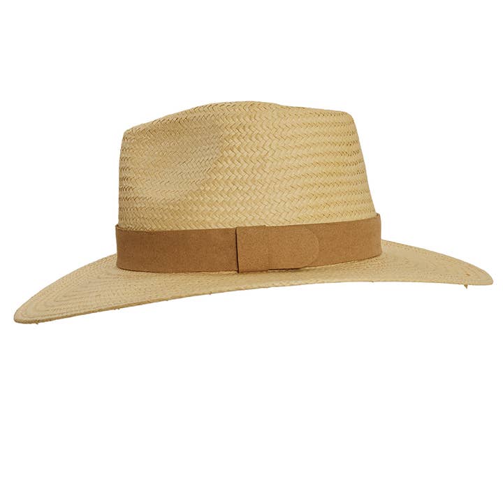 Natural Outback Wide Brim Straw Sun Hat - Style Cadence for wholesale on Faire