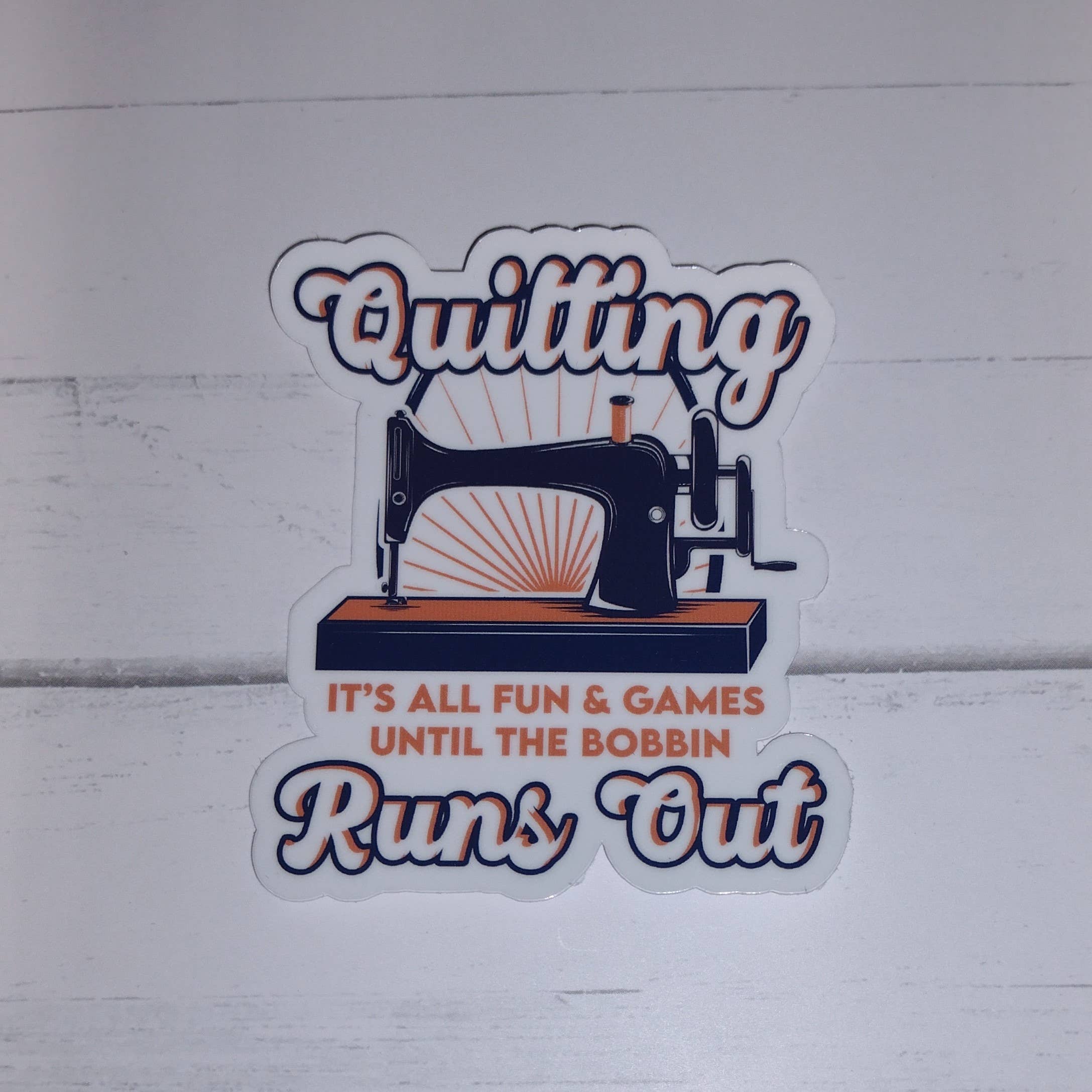 Dancing Dolphin Crafts – Engroshandel Klistermærke – Det er alt sjovt og spil, indtil spolen løber ud | Syning (Danish)7