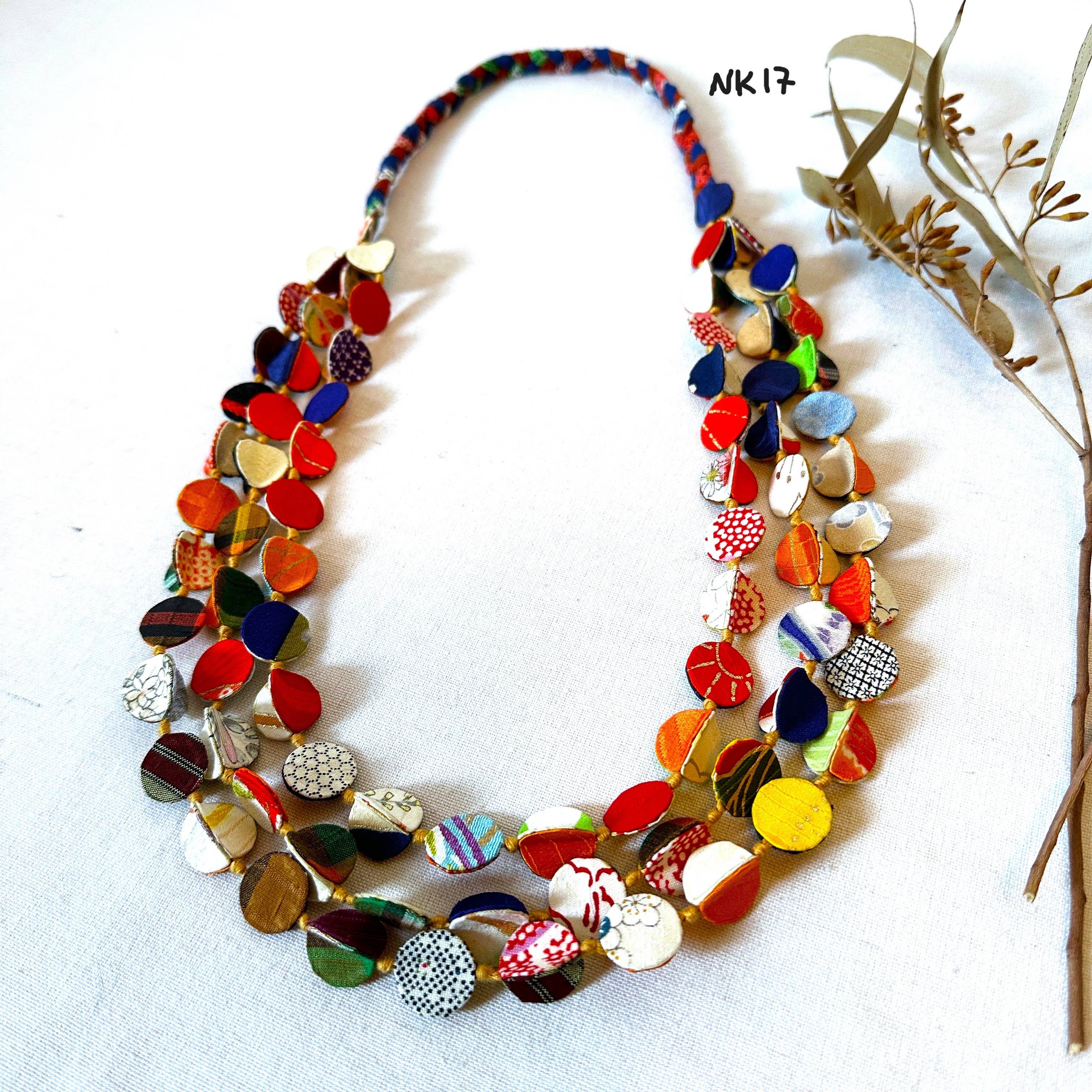 Sophie Silks - Vente Colliers plastrons - Collier kimono en corde à trois brins17