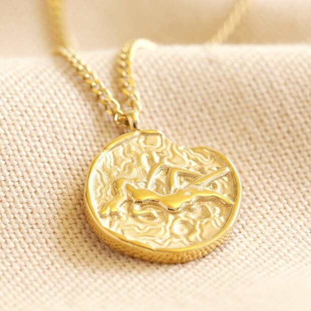 Lisa Angel - Wholesale Pendant/Charm Necklace - Gold Stainless Steel Zodiac Pendant Necklace8