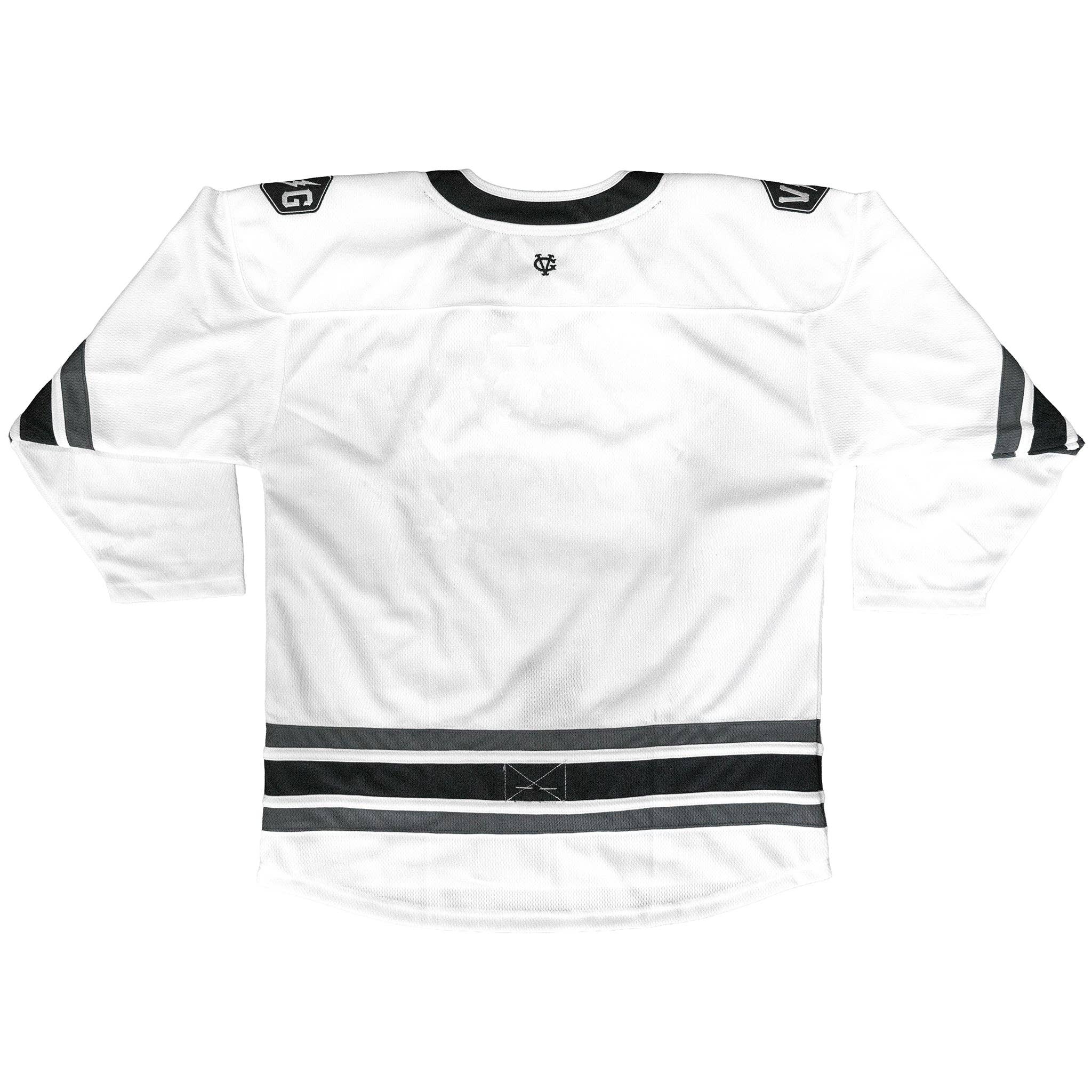 White Brass Bonanza II Hockey Jersey for wholesale on Faire5