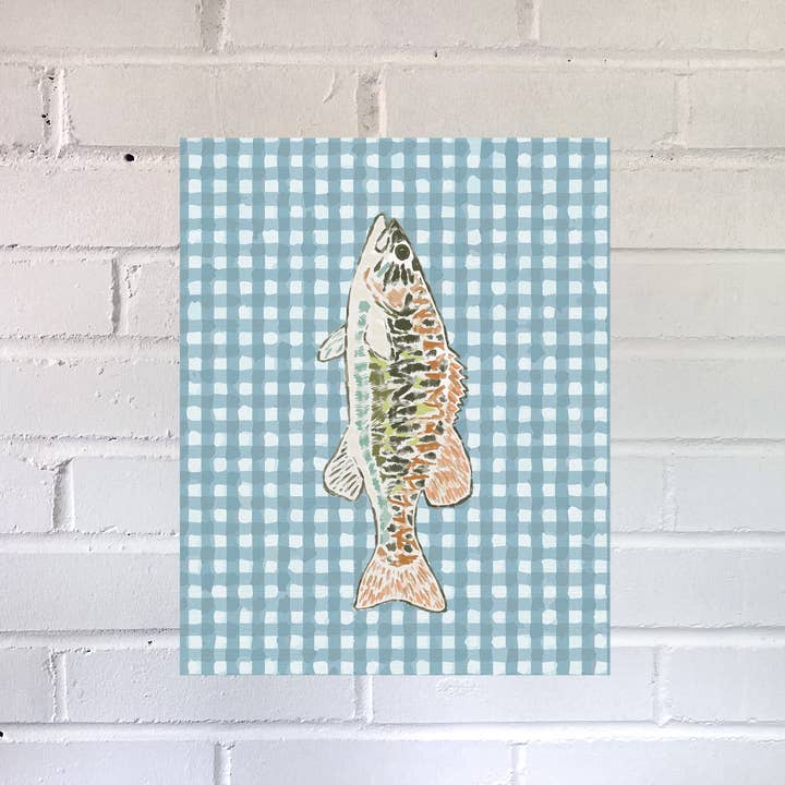 Gone Fishin' Print for wholesale by Green Bean Graphics