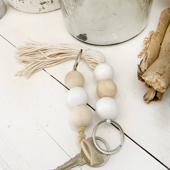 Simply Styled Art - Wholesale Keychain - Women's - Boho Wood Bead Geometric Keychain10