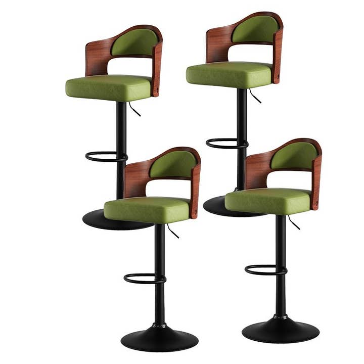 BlakOutlet - Wholesale Stool - Set of 2 Wooden Barstools PU Leather Upholstered Bar Chairs37