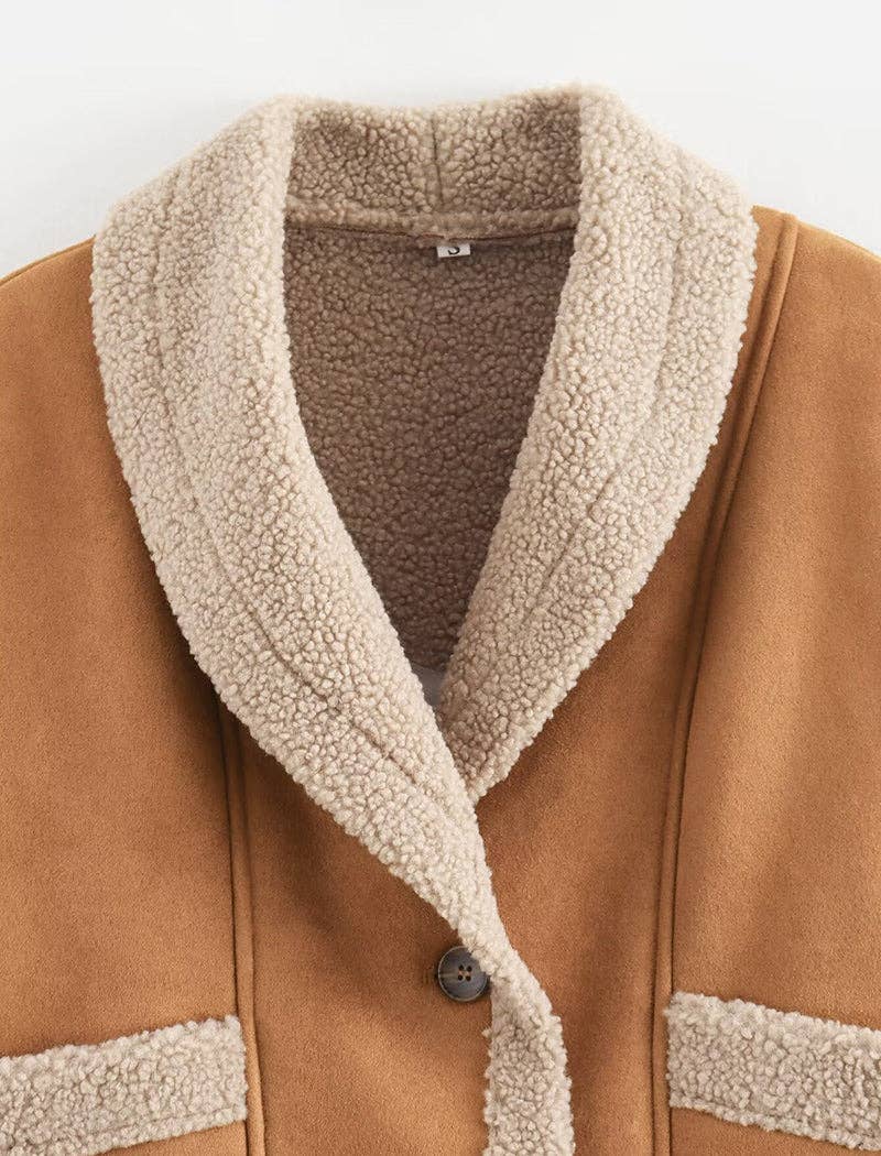 safistyle – wholesale Päls/fuskpäls - Dam – Överdimensionerad Faux Shearling fodrad kappa3