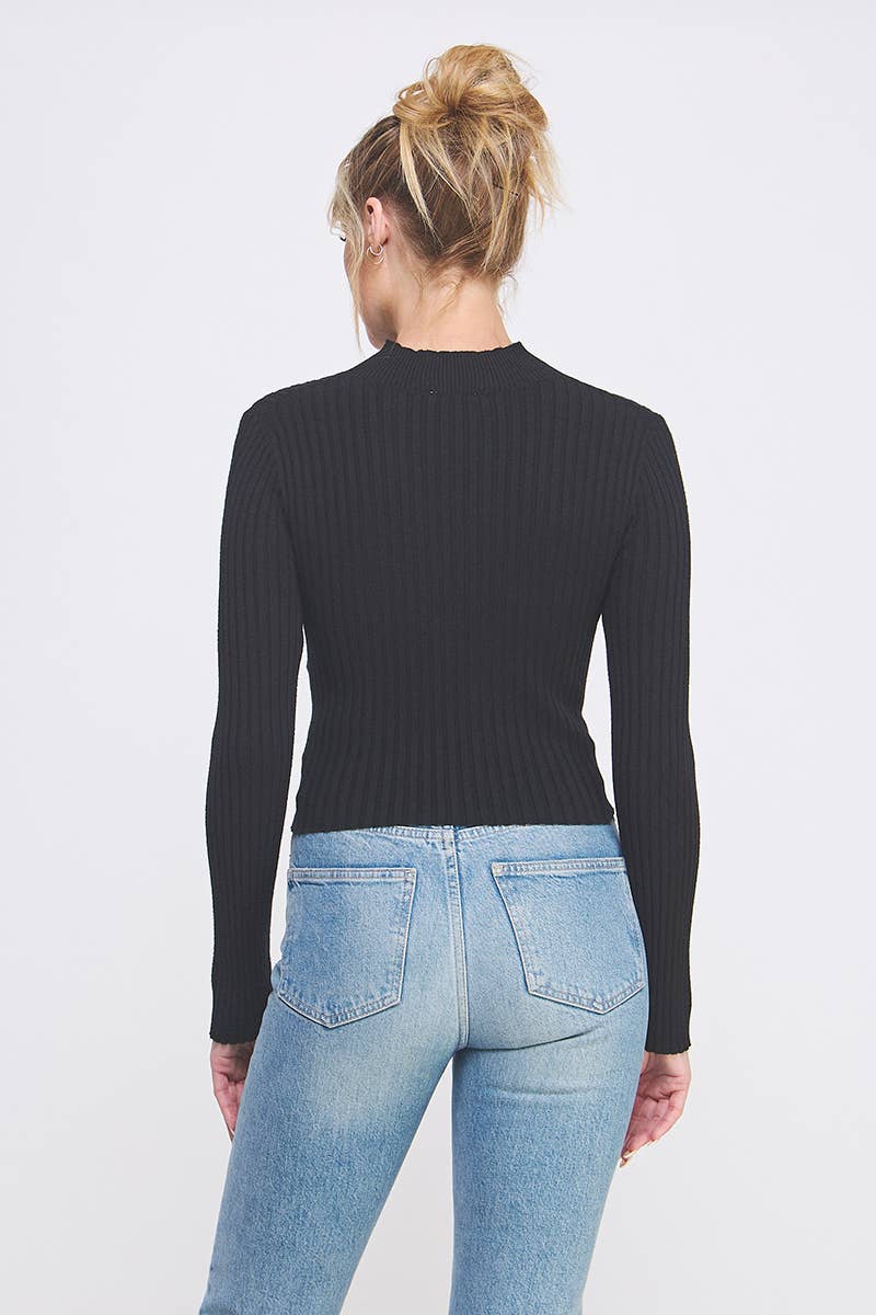 Allie Rose - Wholesale Knit Top - Women's - Fine Gauge Asymmetrical Mock Neck2