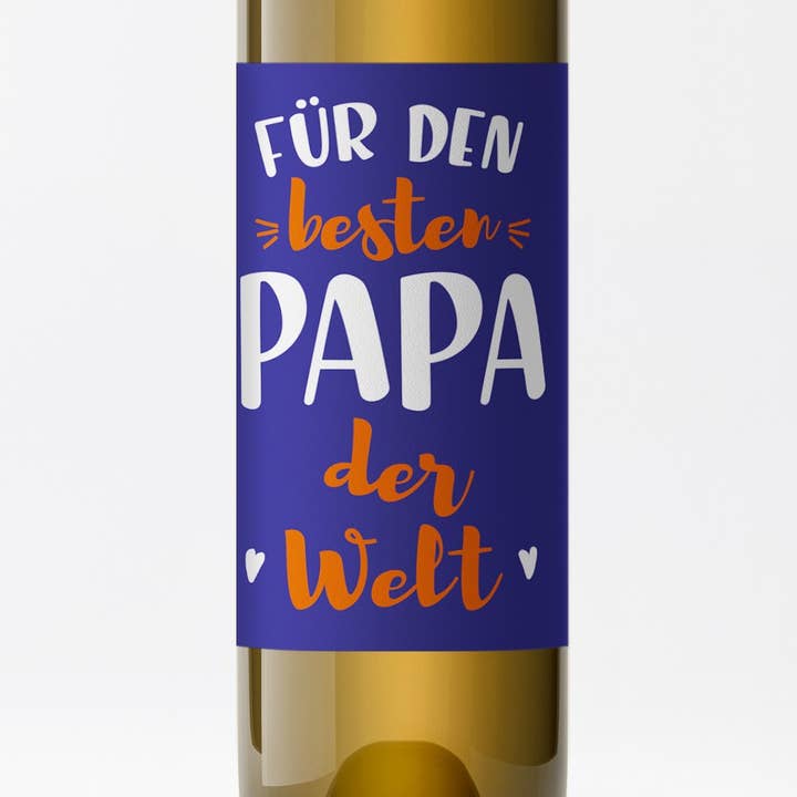 Für den besten Papa der Welt | Flaschenetikett | Hochformat für den Großhandel von Netti li jae