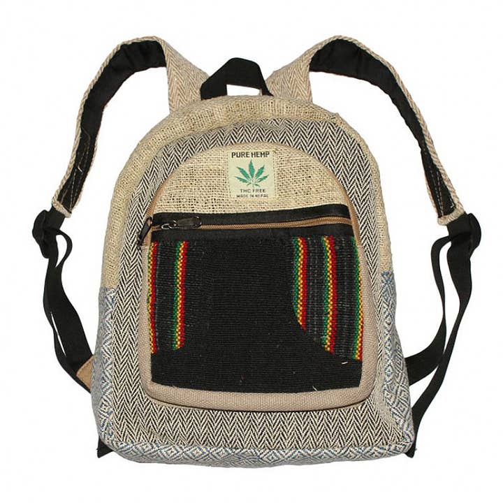Kathmandu Imports - Wholesale Backpack - Unisex - Rasta Strip Medium Size Backpack (CODE-490)0