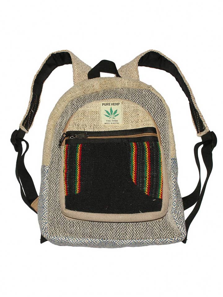 Zaino Taglia Media Rasta Strip (CODICE-490) per la vendita all'ingrosso da parte di Kathmandu Imports