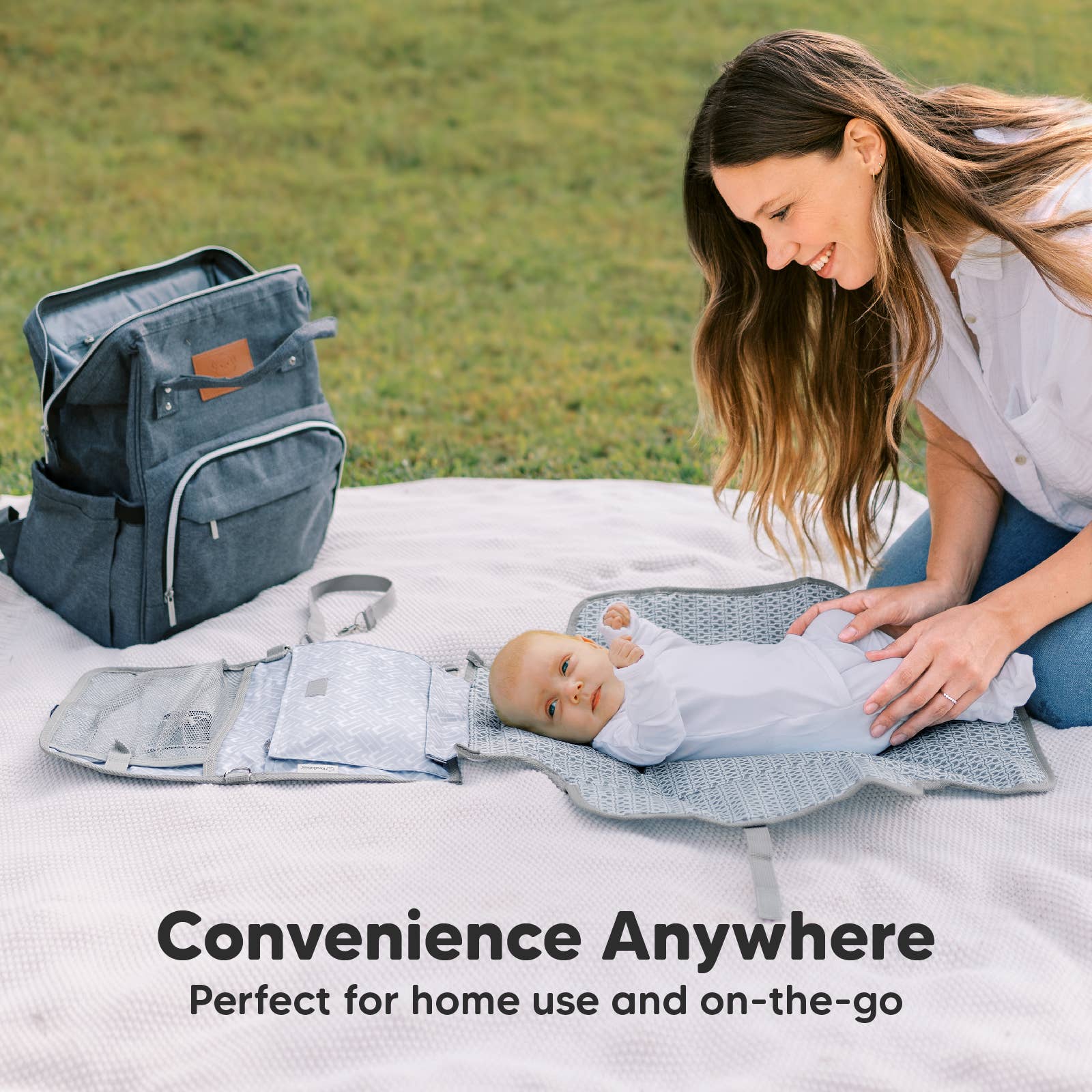 Cinza Mod KeaBabies Ezee trocador portátil dobrável para fraldas para venda a revendedores na Faire6