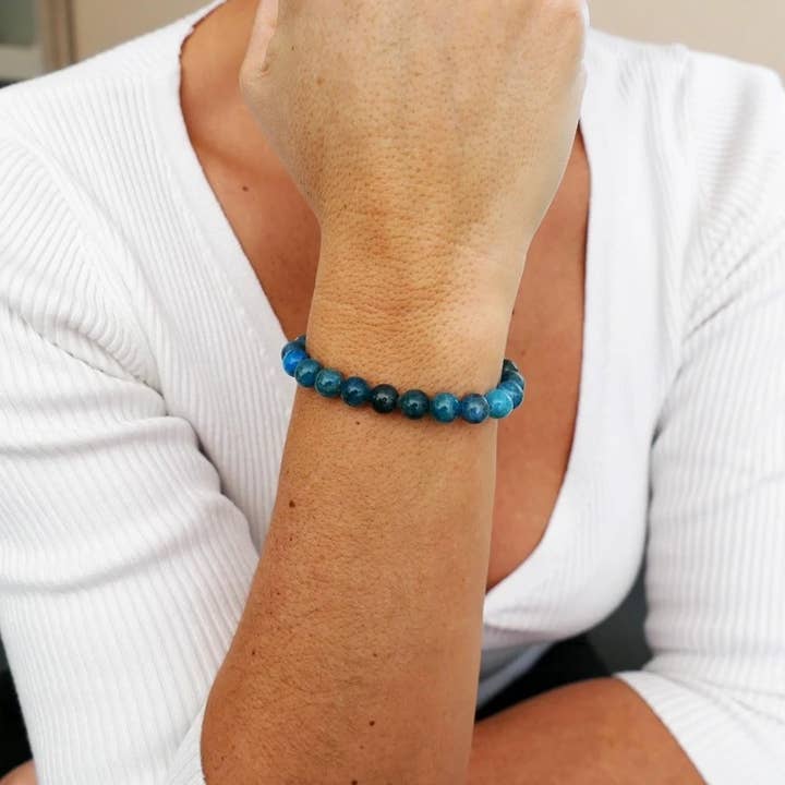 Blue Apatite Bracelet for wholesale by Mahana