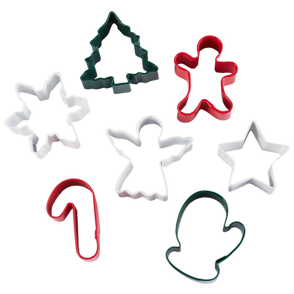 Factory Direct Craft - Wholesale Cookie Cutter - Christmas Set of 7 Metal Mini Cookie Cutters + Storage Box 2