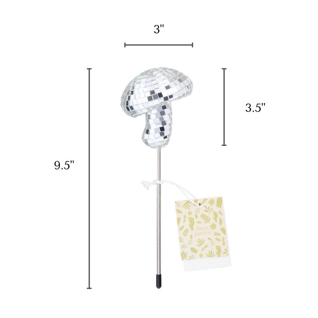 Paloverde Botanicals - Wholesale Garden/Lawn Stake - Disco Mushroom 2 - Disco Ball Decorative Plant Stakes2