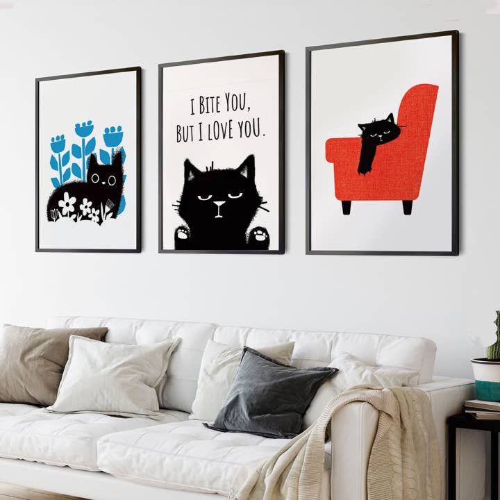 Happy Campurr - Wholesale Art Print - Hiding in the Plants 11 x 14 Playful Art Print