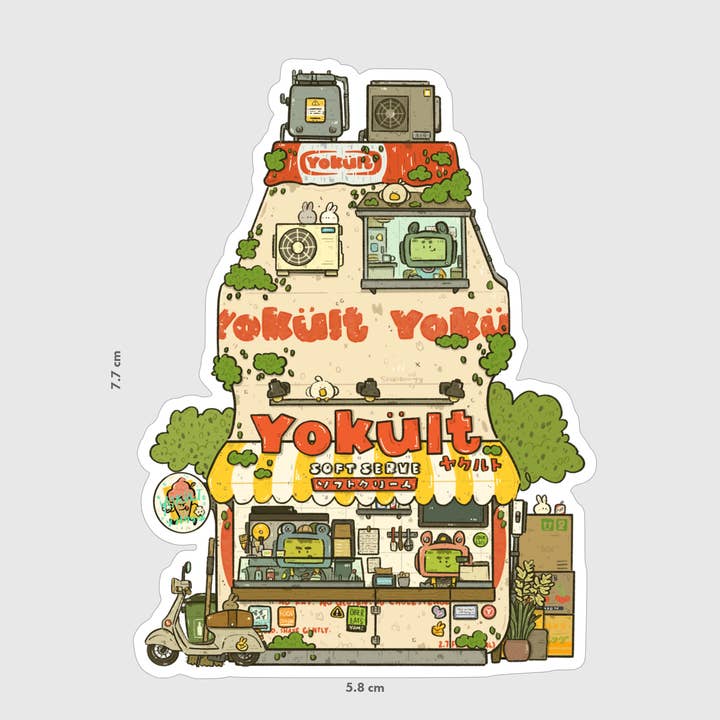 Yokult Soft Serve Vinyl Sticker for wholesale by sushiboiiiyy