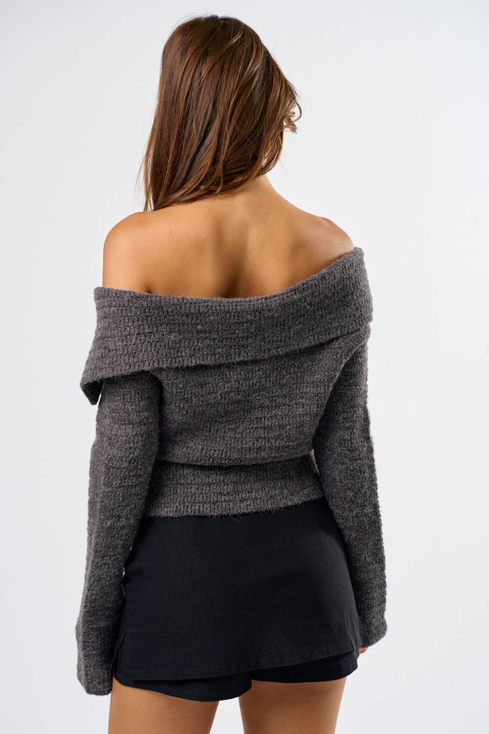 Blue Blush - Wholesale Knit Top - Women's - The Off-Shoulder Sweater Top5