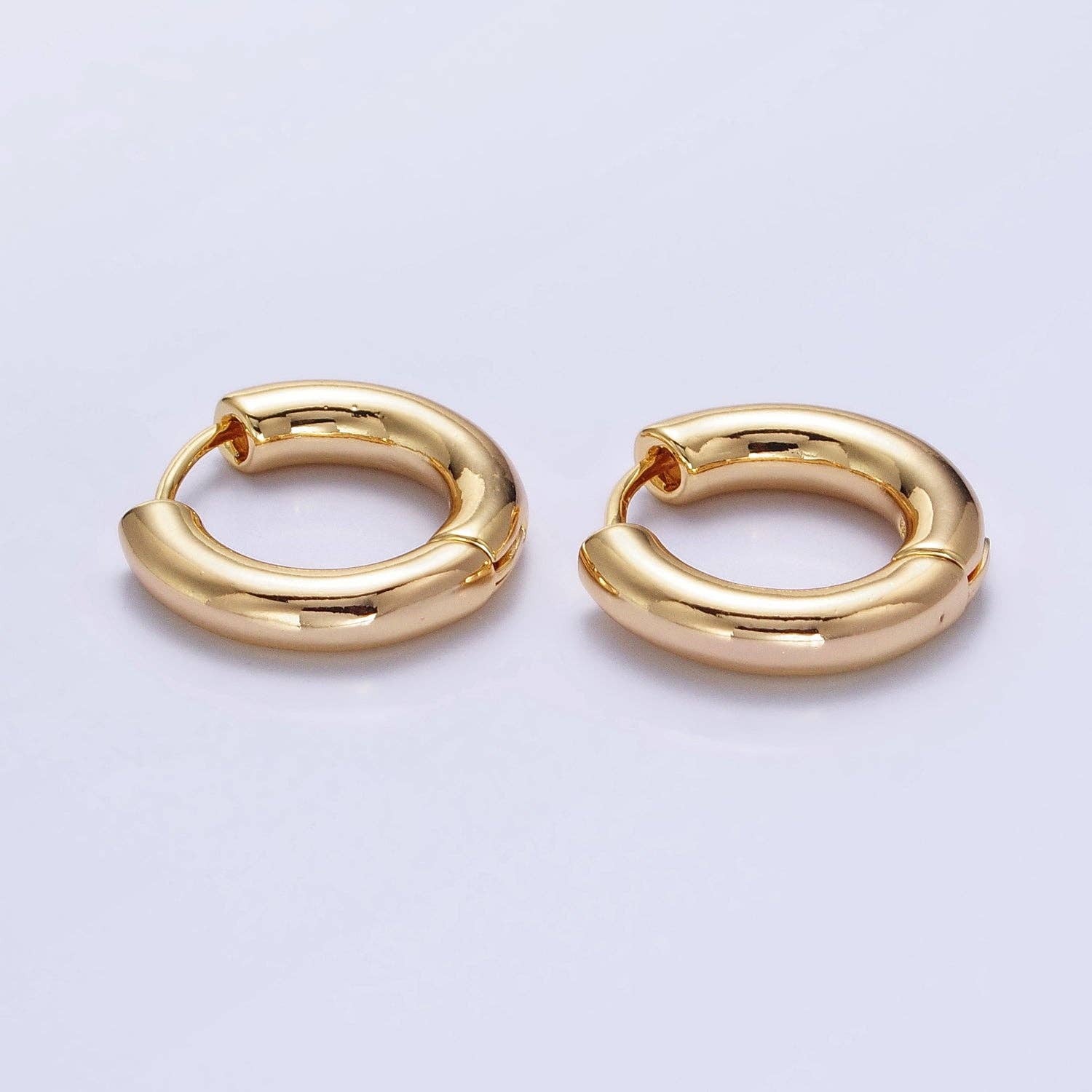 Aim Eternal - Wholesale Hoop Earrings - 16K Gold Filled 20mm Chubby Tube Endless Hoop Earrings | AB5153
