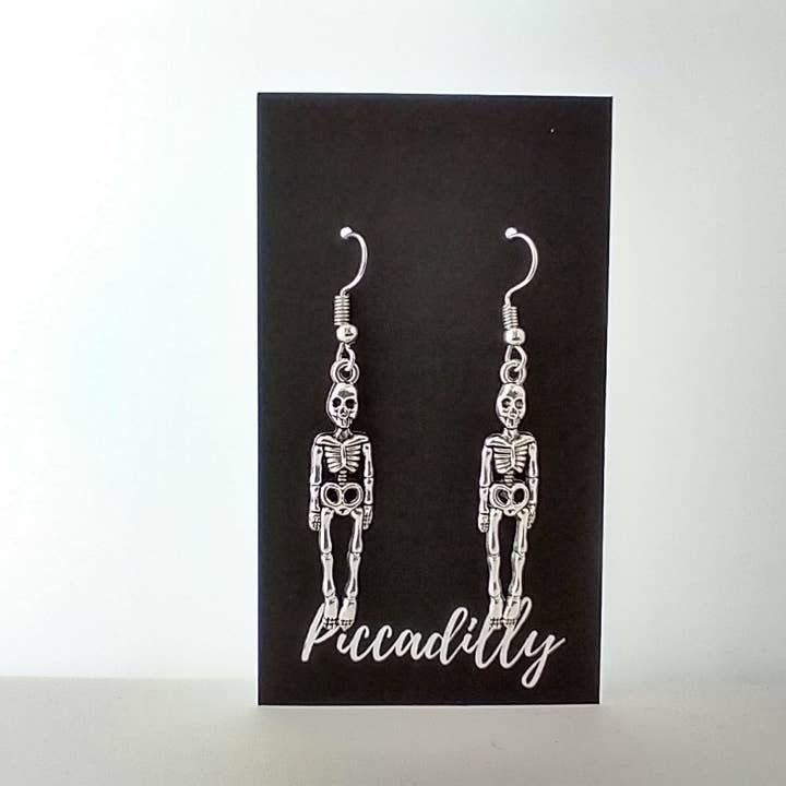 Piccadilly Pendants - Wholesale Dangle Earrings - Skeleton Earring, Halloween Jewelry