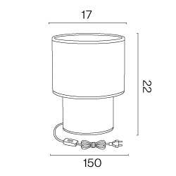 SEYNAVE – wholesale Accent-/skrivbordslampa – MARCIA bordslampa 22 cm sammet Terra3