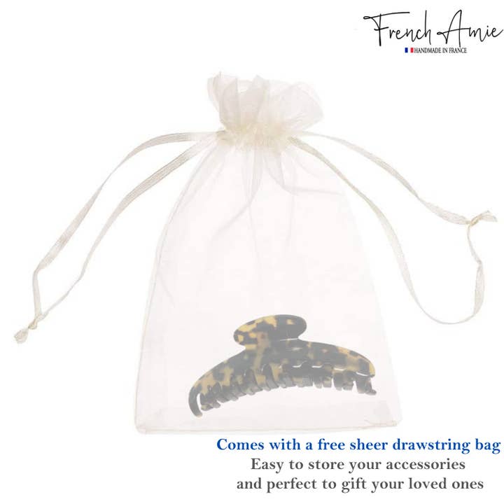 Parcelona - Wholesale Hair Clip - Women's - French Amie Contour Large 4 ¾” Celluloid Handmade Jaw Hair Claw Clip for Women14