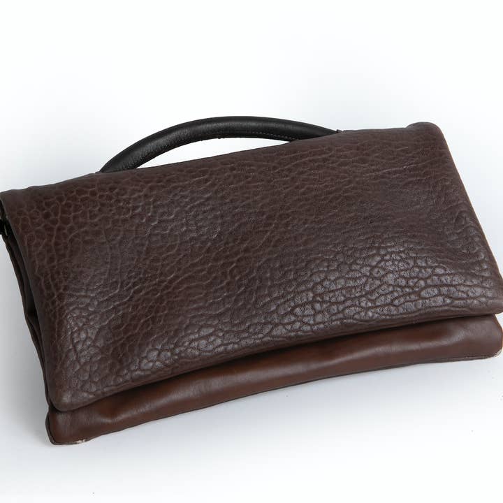 Jazmine bruine portofino met bruine leren schoudertas voor wholesale door Viva Bags of California