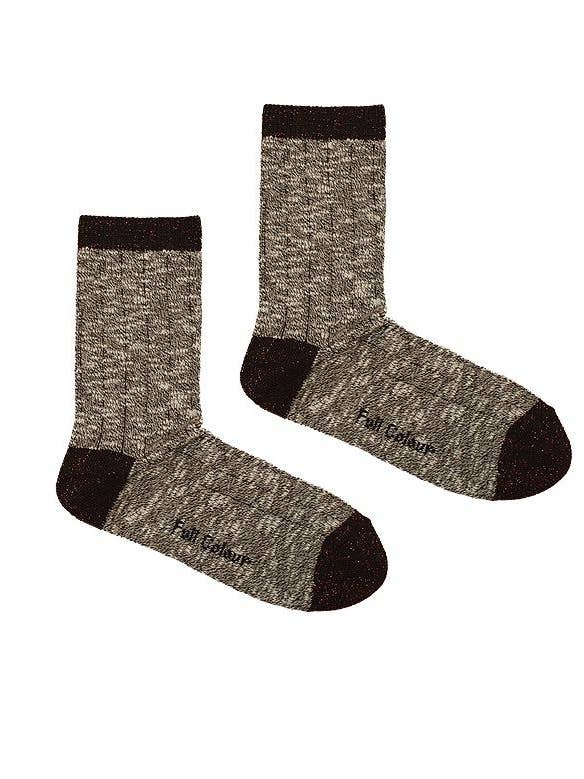 MEIA COUNTRY LUREX CASTANHO por atacado de Full Colour