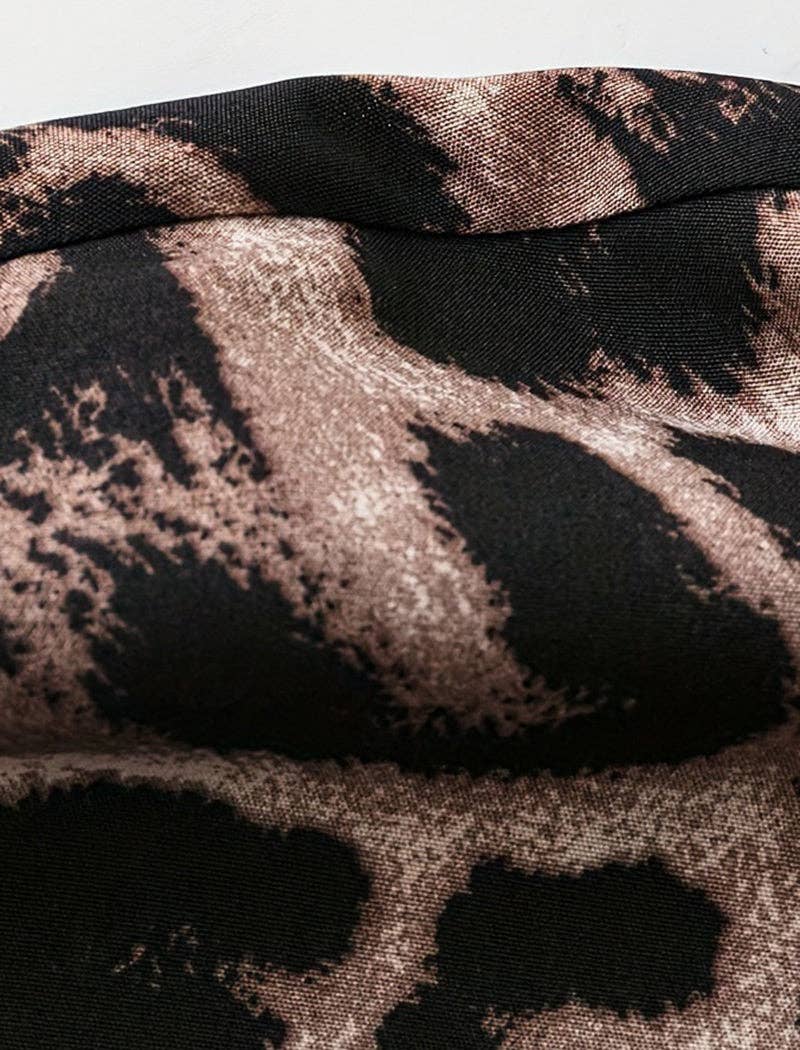 Leopard Print Maxi Dress with Belt for wholesale on Faire2