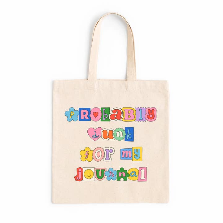 Tote Bag • Probably Junk for My Journal for wholesale by Sadie's Stickers