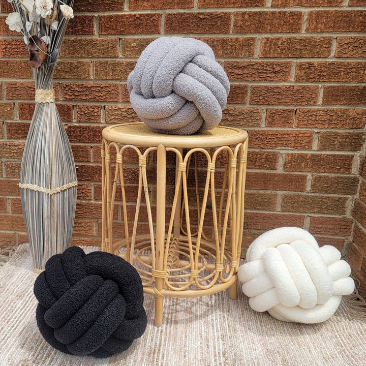 SUF Products LLC - Wholesale Throw/Decorative Pillow - Boucle Knot Pillows Soft and Cozy - Trendy Textured cushion5