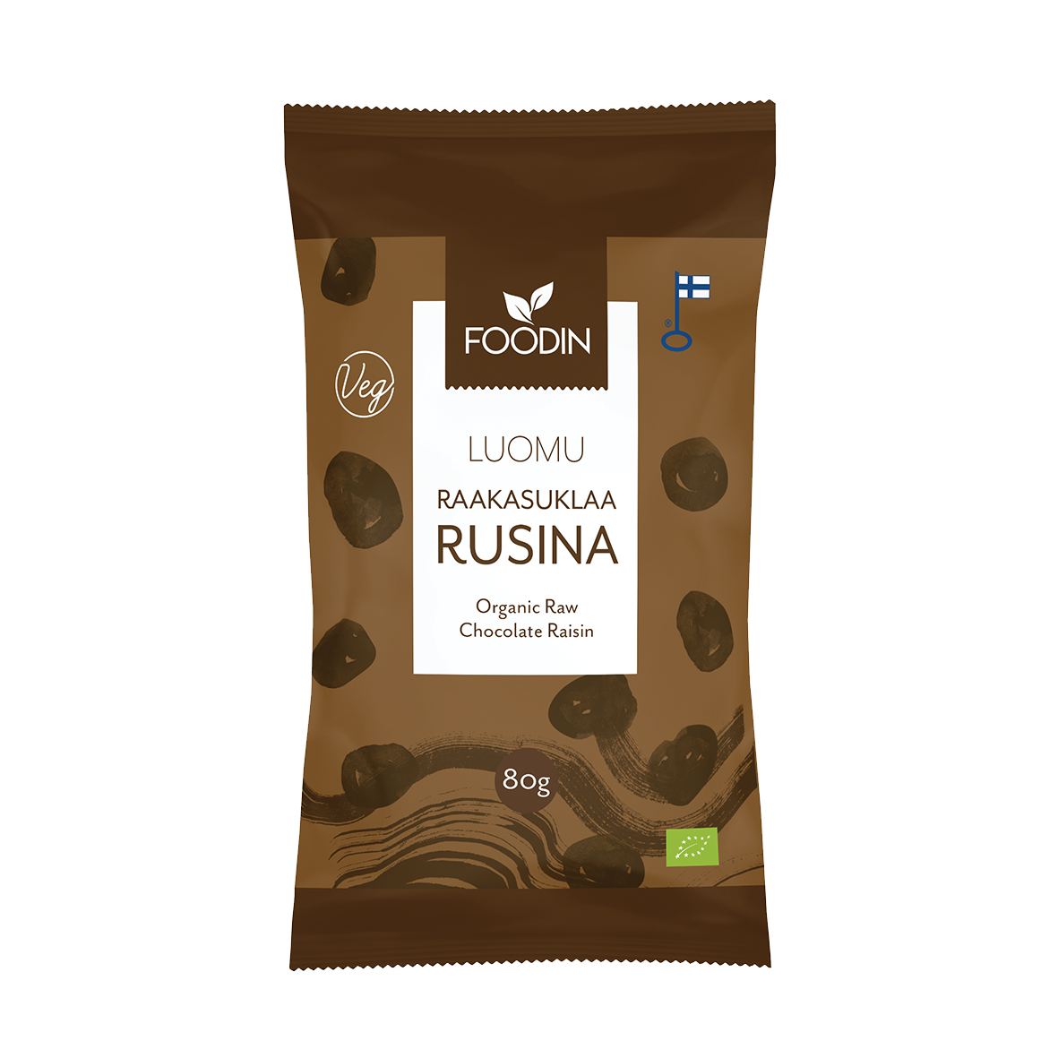 Foodin - Wholesale Chocolate Covered Sweets - Raw Chocolate Raisin 80g, Organic0