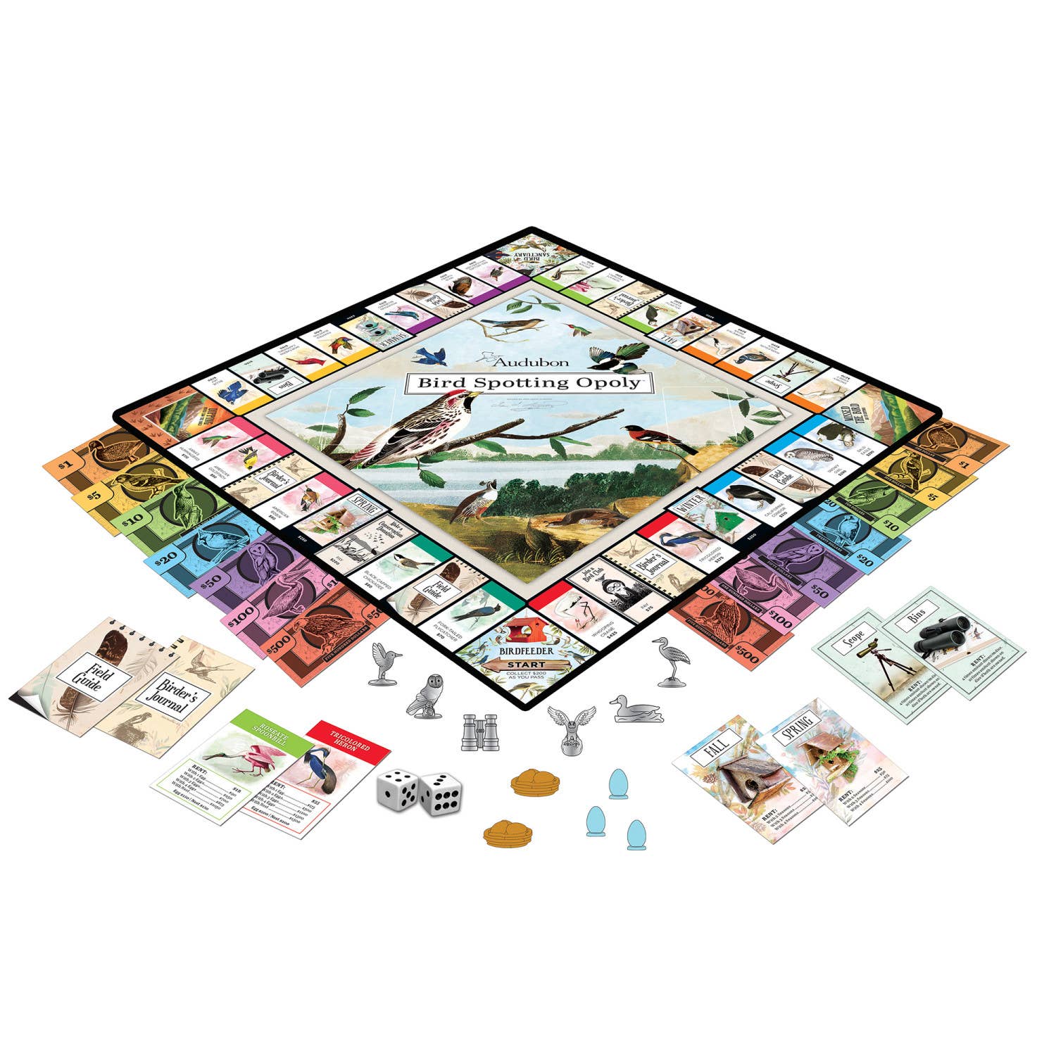 Masterpieces Puzzles - Wholesale Board Game - Audubon Opoly Board Game1